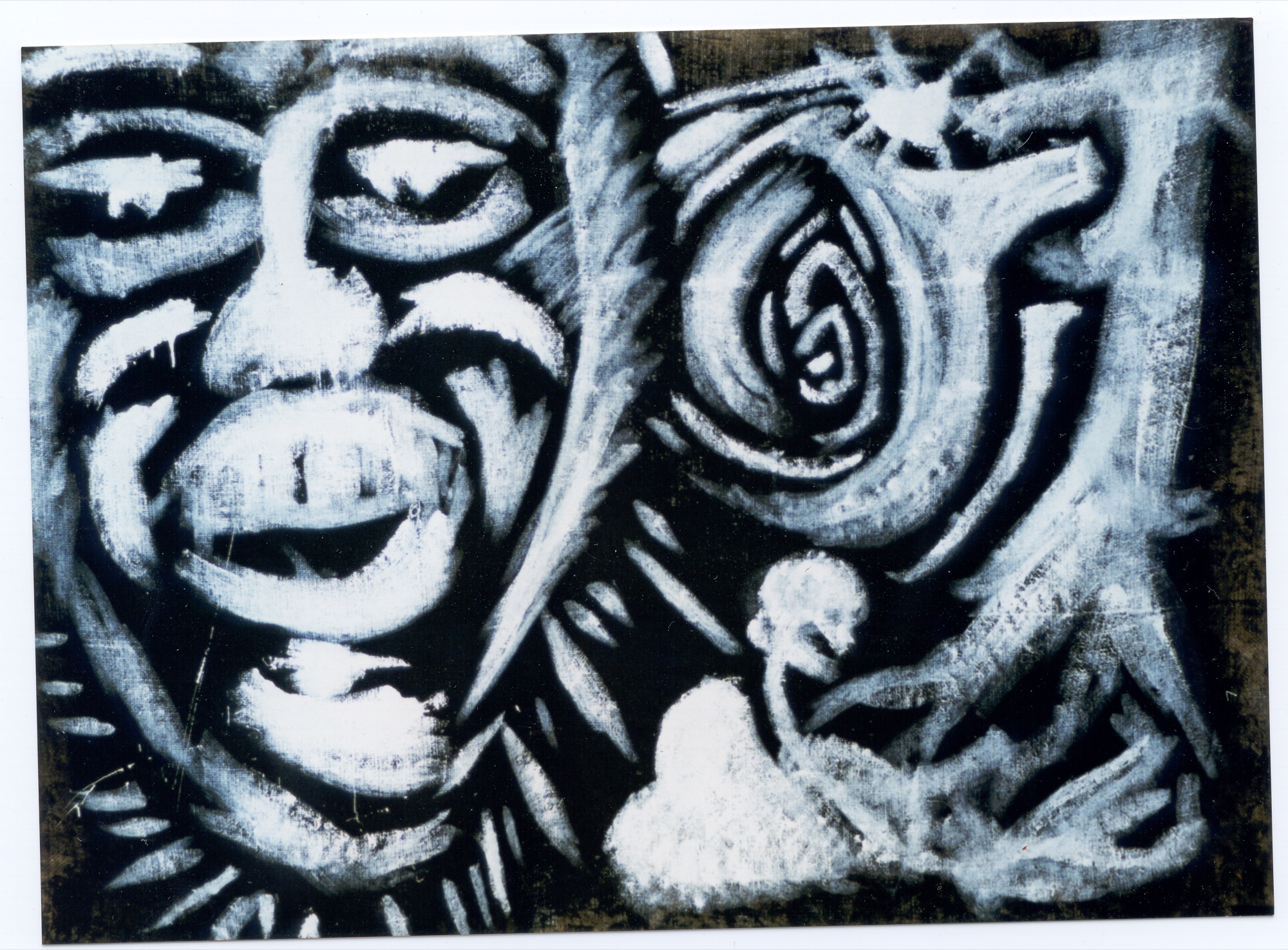 face, skeleton, tree